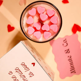 Jar With Small Hearts Candle | Good Valentine's Gifts For Her