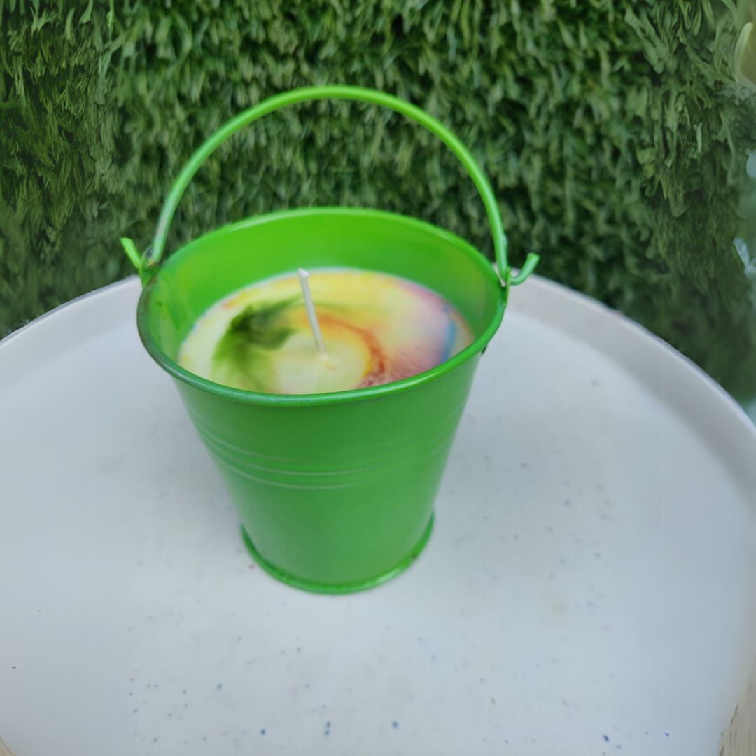 Color Pop Balti Candle  Vibrant Bucket-Shaped Decor