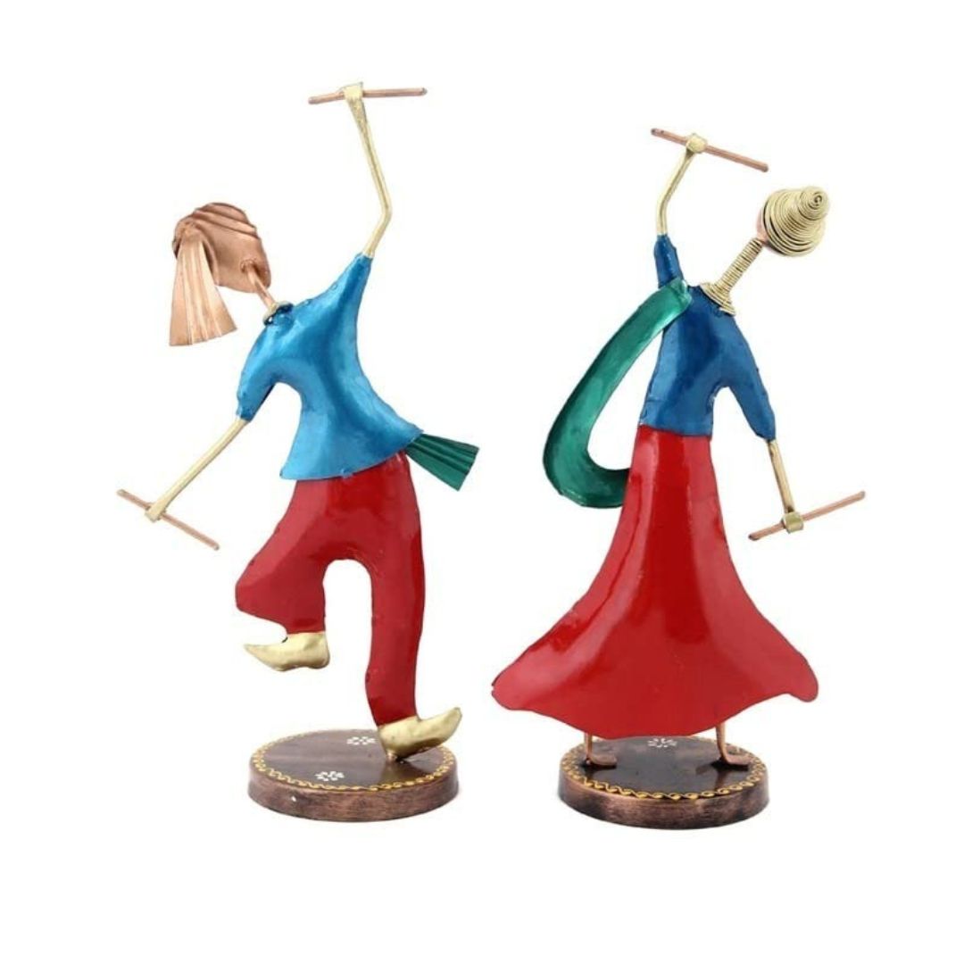 Dancing Dandiya Ladies Iron Set of 2  Festive Home Decor