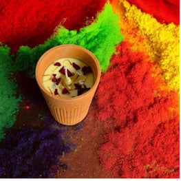 Festive Thandai Scented Candle  Handcrafted Aroma in Clay Pot
