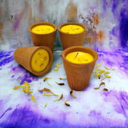 Festive Thandai Scented Candle  Handcrafted Aroma in Clay Pot