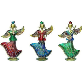 Handcrafted Iron Crown Angel Set of 3 for Gifting