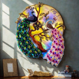 LED Peacock Love Birds Wall Decor with Lights for Wall