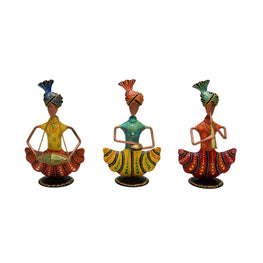 Mini Iron Musical Men Set of 3  Office & Home Decor Gift