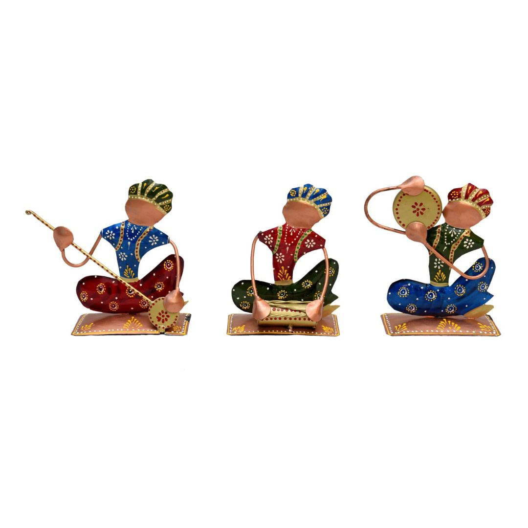 Mini Iron Sitting Musicians with Stand  Home & Office Gift