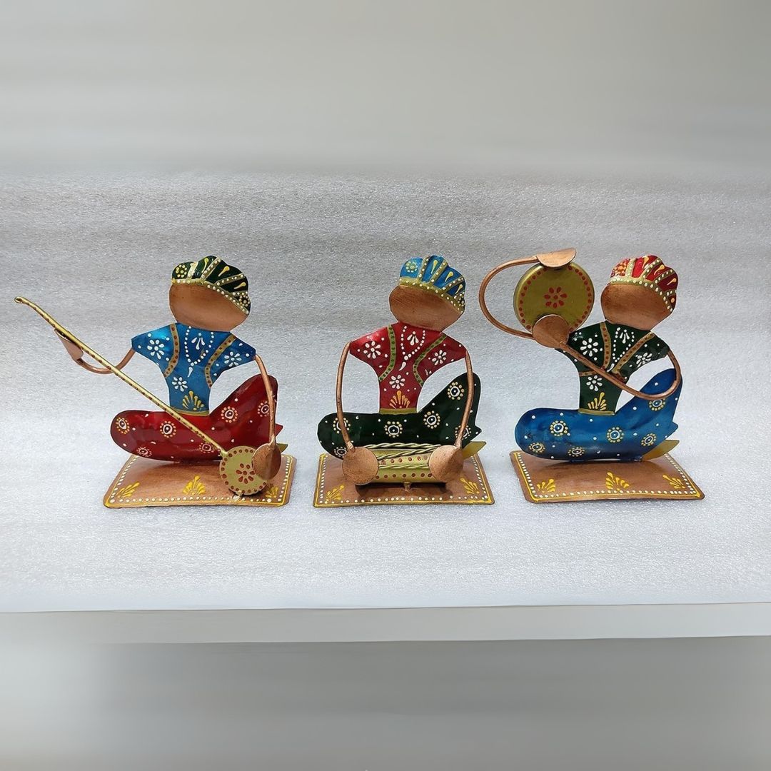 Mini Iron Sitting Musicians with Stand  Home & Office Gift