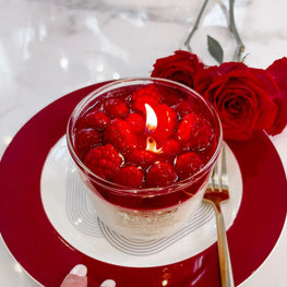 Raspberry Mousse Candle Valentine Gift For Wife
