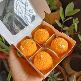 Set of 4 Laddu Candle Gift Home Decor Office Decor