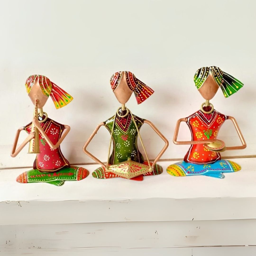 Set of 3 Iron Musical Figures  Home, Office & Gift Decor