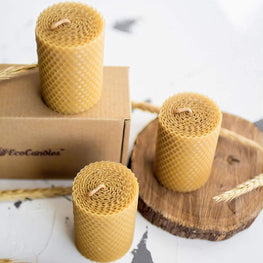 Small Bee Wax Candle Gift Home Decor Table Decor