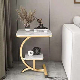 Square Marble Side Table  Small Coffee Table for Living Room