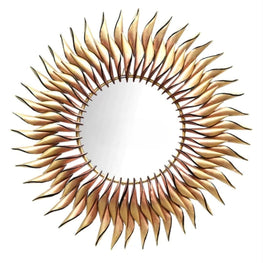 Stainless Steel Frame Round Glass Wall Mirror for Home Decor