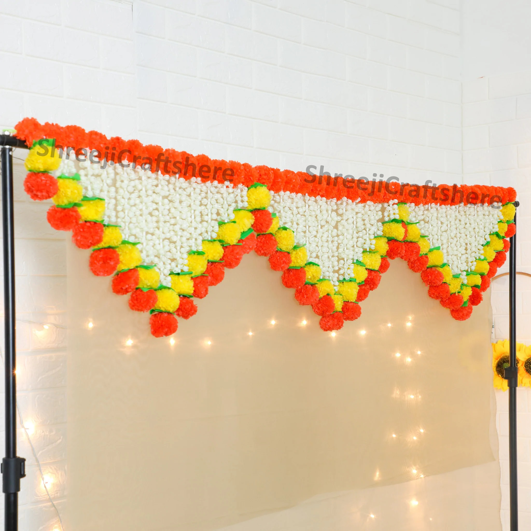 Mandir Style Toran Hanging for Door Decoration | Festive Bandhanwar | Traditional Indian Home Decor | Multiple Sizes & Colors - Image 2