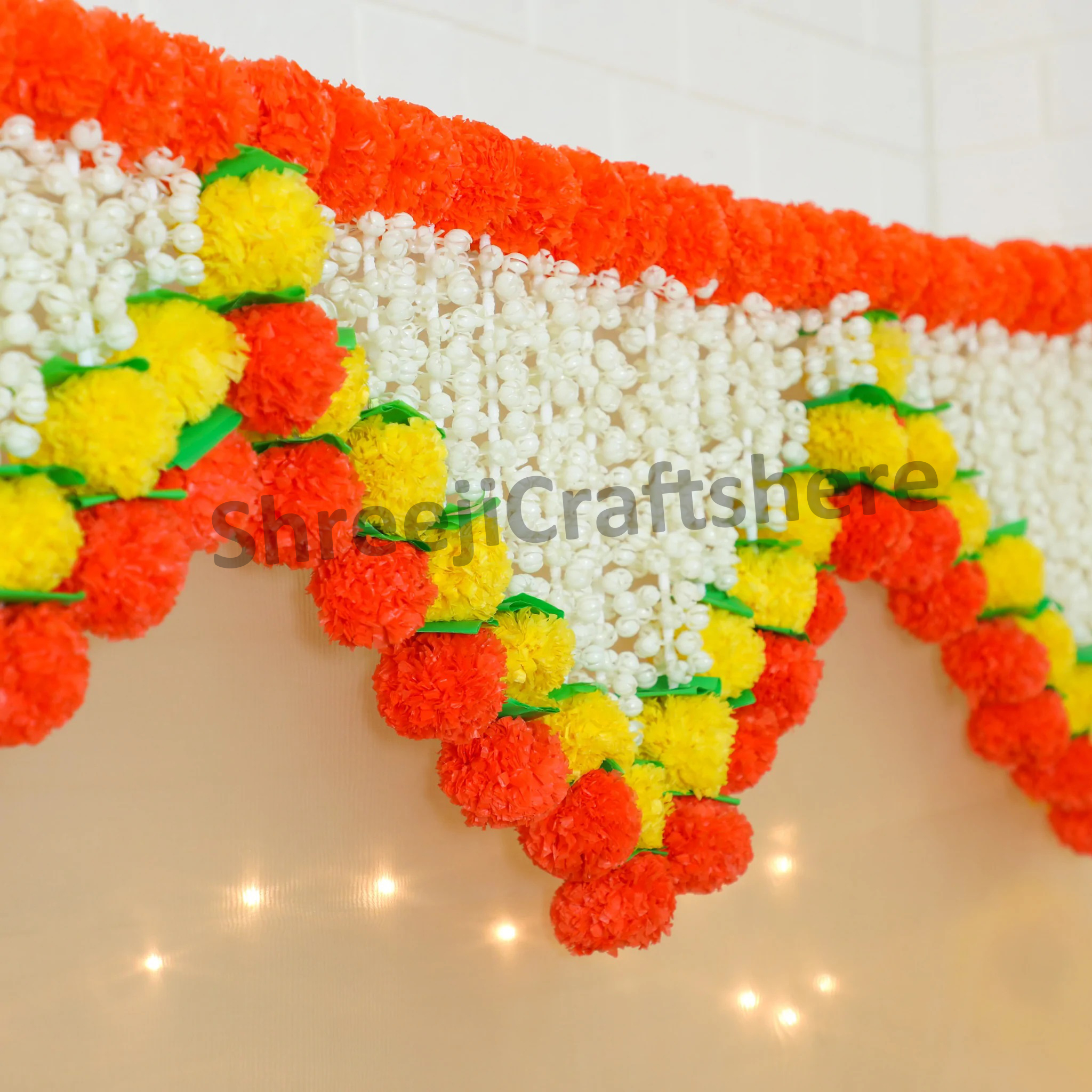 Mandir Style Toran Hanging for Door Decoration | Festive Bandhanwar | Traditional Indian Home Decor | Multiple Sizes & Colors - Image 4