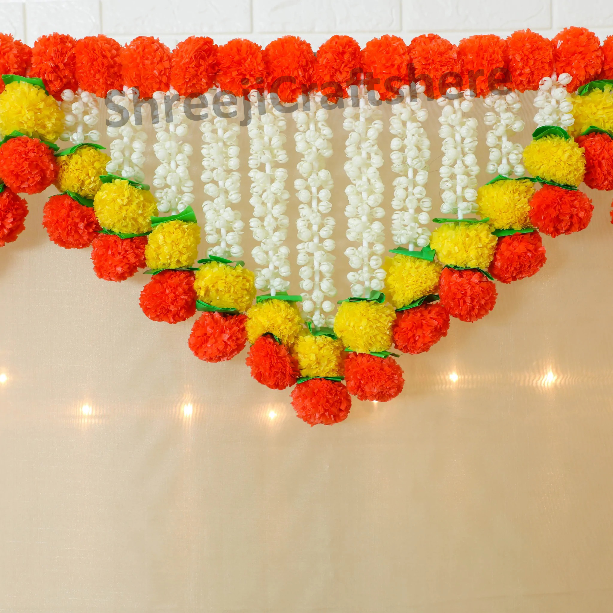 Mandir Style Toran Hanging for Door Decoration | Festive Bandhanwar | Traditional Indian Home Decor | Multiple Sizes & Colors - Image 3