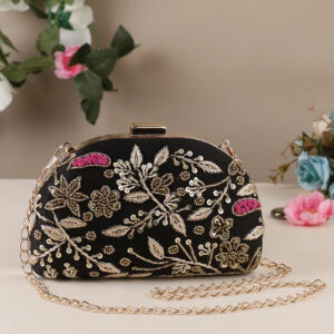 Embroidered Clutch Bag for Women | Handmade Ethnic Party Purse | Indian Bridal & Festive Clutch | Multiple Colors