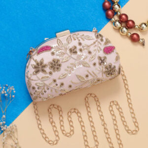 Embroidered Clutch Bag for Women | Handmade Ethnic Party Purse | Indian Bridal & Festive Clutch | Multiple Colors