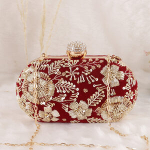 Embroidered Clutch Bag for Women | Handmade Ethnic Party Purse | Indian Bridal & Festive Clutch | Multiple Colors