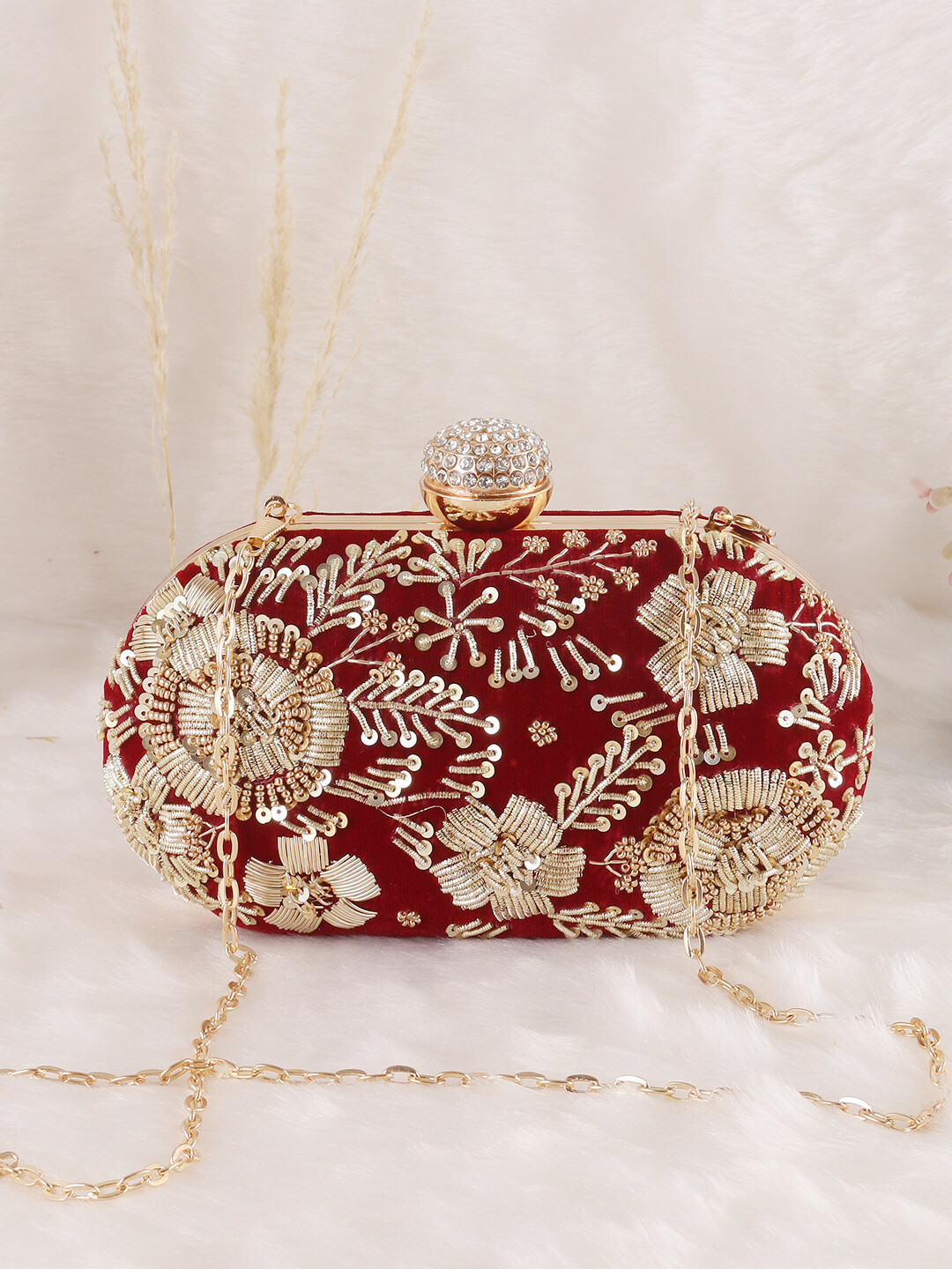 Embroidered Clutch Bag for Women | Handmade Ethnic Party Purse | Indian Bridal & Festive Clutch | Multiple Colors