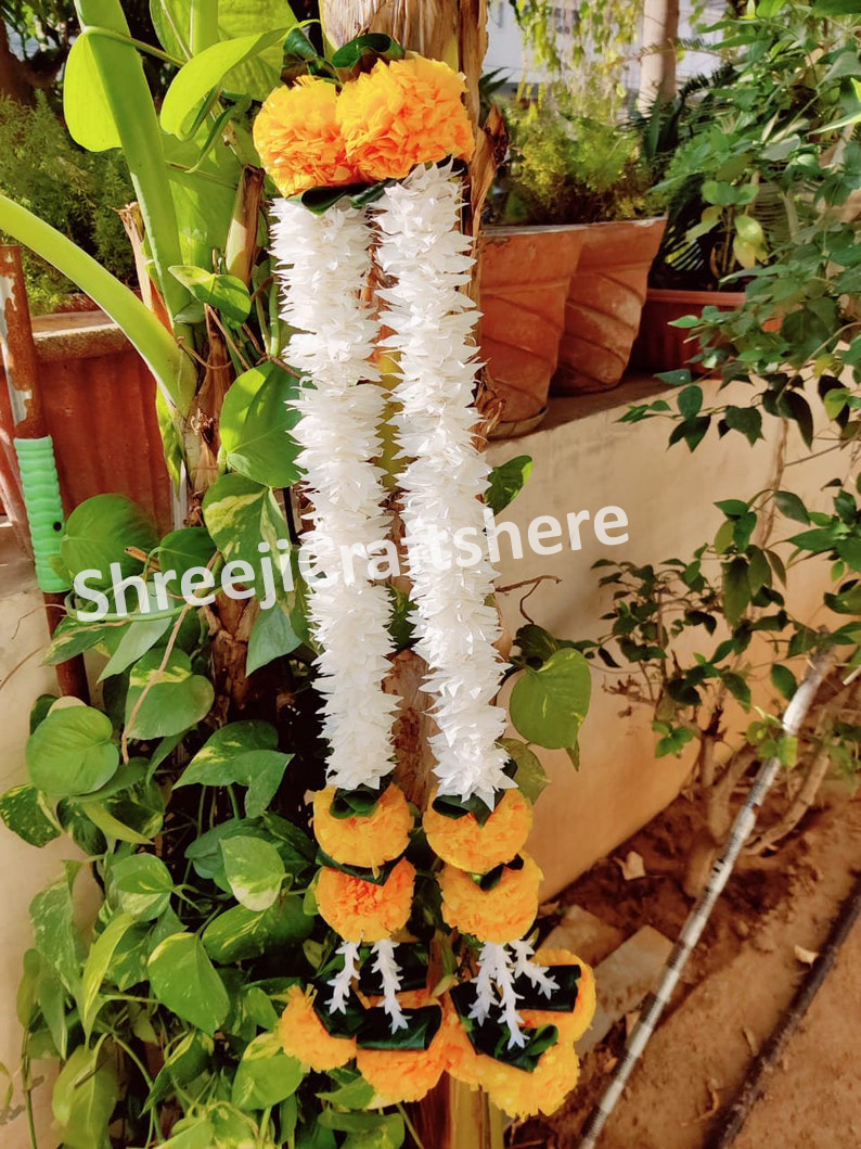 Jasmine Flower Garlands 3 Ft | Artificial Fabric Flower Garland | Wedding, Festival & Home Decor - Image 6