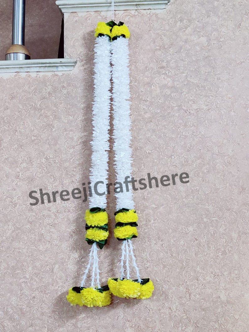 Jasmine Flower Garlands 3 Ft | Artificial Fabric Flower Garland | Wedding, Festival & Home Decor - Image 5