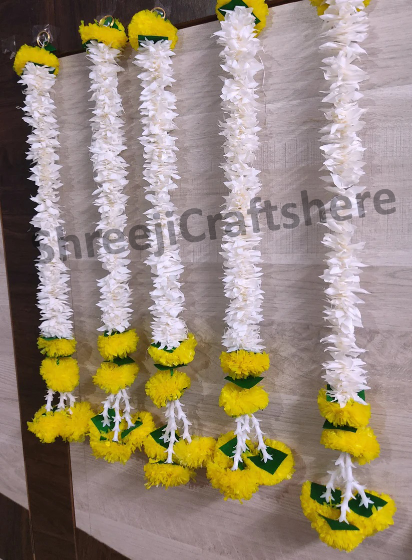 Jasmine Flower Garlands 3 Ft | Artificial Fabric Flower Garland | Wedding, Festival & Home Decor - Image 4