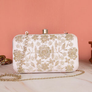 Embroidered Clutch Bag for Women | Handmade Ethnic Party Purse | Indian Bridal & Festive Clutch | Multiple Colors