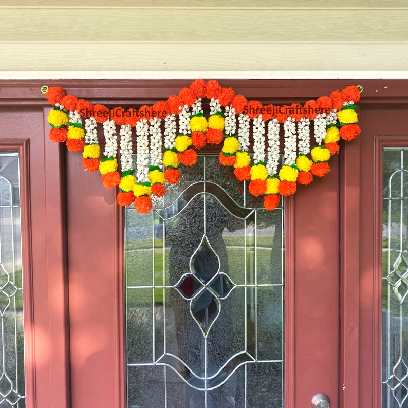 Mandir Style Toran Hanging for Door Decoration | Festive Bandhanwar | Traditional Indian Home Decor | Multiple Sizes & Colors - Image 6