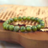 Green jade Bracelet | Natural Tiger’s Eye Beaded Bracelet | Protection, Confidence & Grounding | Unisex Healing Jewelry