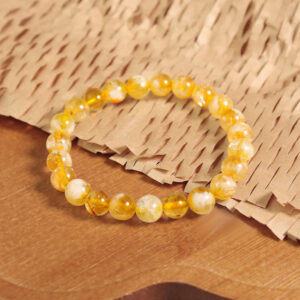 Citrine Bracelet | Natural Tiger’s Eye Beaded Bracelet | Protection, Confidence & Grounding | Unisex Healing Jewelry