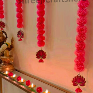 Marigold Lotus Hangings | Floral Decoration | Main Door, Wedding, Diwali, Puja, Home Decor