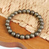 Pyrite Bracelet | Natural Tiger’s Eye Beaded Bracelet | Protection, Confidence & Grounding | Unisex Healing Jewelry