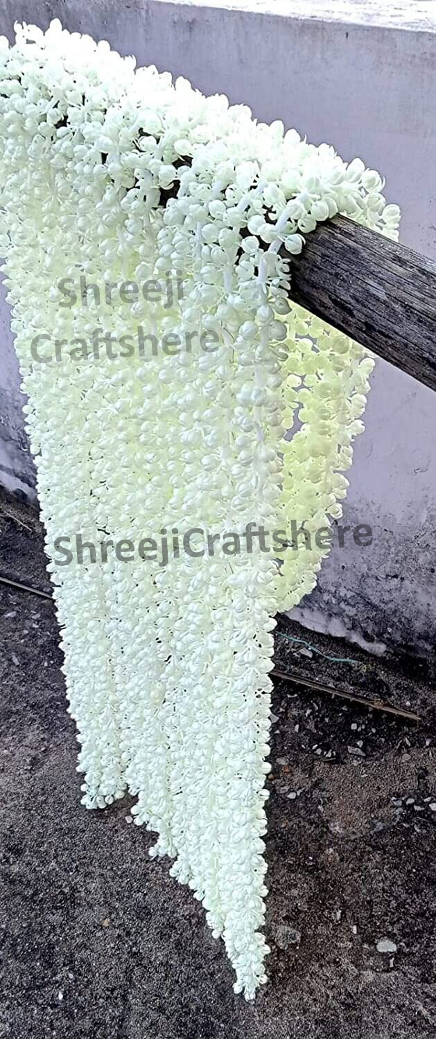 White Mogra Strings | 5 Feet' Mogra Decoration | Main Door, Wedding, Diwali, Puja, Home Decor - Image 4