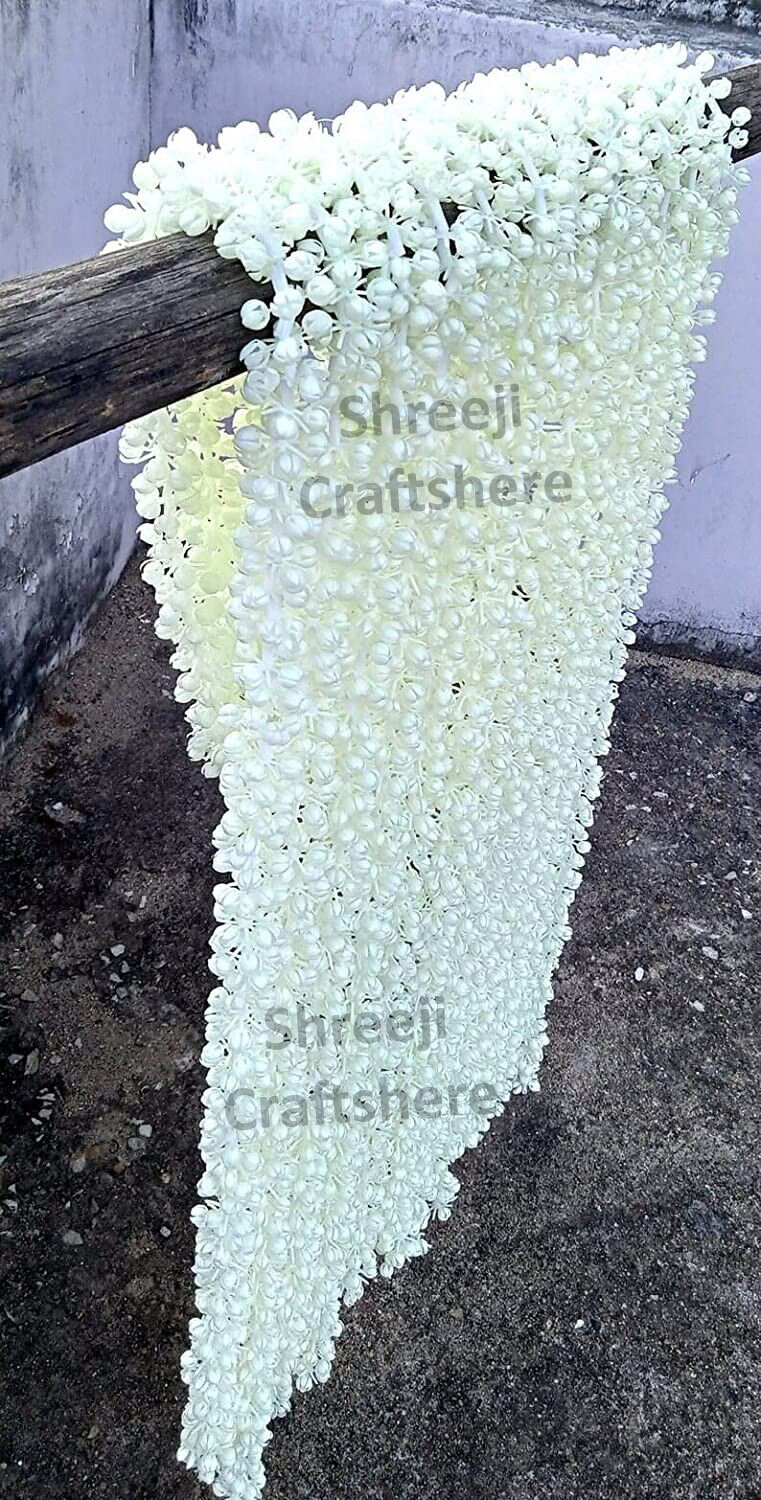 White Mogra Strings | 5 Feet' Mogra Decoration | Main Door, Wedding, Diwali, Puja, Home Decor - Image 3