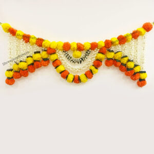 Handmade Toran Hanging for Door Decoration | Festive Bandhanwar | Traditional Indian Home Decor | Multiple Sizes & Colors (Orange)