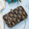 Black Embroidered Clutch Bag for Women | Handmade Ethnic Party Purse | Indian Bridal & Festive Clutch