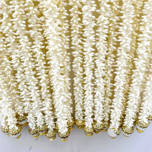 5 Feet' White Jasmine Fusion with color options | Floral Decoration | Backdrop, Main Door, Wedding, Diwali, Puja, Home Decor