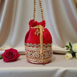 Handmade Velvet Potli Bags | Wedding Return Gift Bags | Bridal Potli Pouch | Indian Festive Gift Bags
