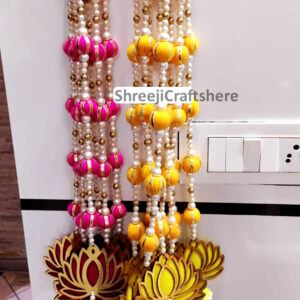 Lotus Ball Hangings for Backdrop | MDF Floral Decor | Handmade Lotus Hanging | Festive & Home Decoration