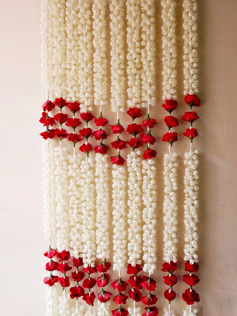 5 Feet' Rose Mogra Strings | Mogra Decoration | Main Door, Wedding, Diwali, Puja, Home Decor - Image 2