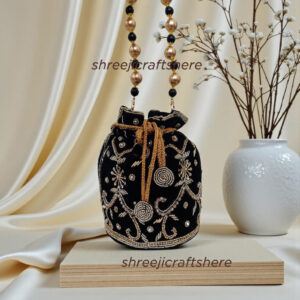 Premium Heavy Potli Bag with Rich Embroidery | Designer Ethnic Pouch for Weddings & Special Occasions