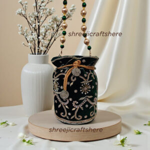 Premium Heavy Potli Bag with Rich Embroidery | Designer Ethnic Pouch for Weddings & Special Occasions