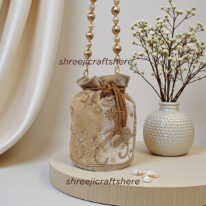 Premium Heavy Potli Bag with Rich Embroidery | Designer Ethnic Pouch for Weddings & Special Occasions