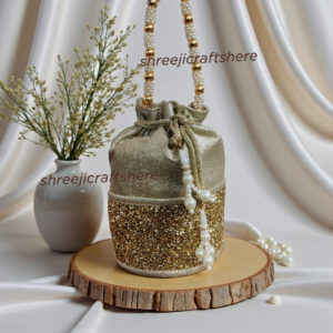 Heavy Embellished Potli Bag | Bridal Party Clutch | Ethnic Handbag for Weddings & Functions