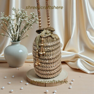 Heavy Embellished Potli Bag | Bridal Party Clutch | Ethnic Handbag for Weddings & Functions