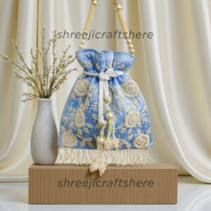 Heavy Embellished Potli Bag | Bridal Party Clutch | Ethnic Handbag for Weddings & Functions