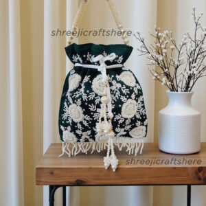Heavy Embellished Potli Bag | Bridal Party Clutch | Ethnic Handbag for Weddings & Functions