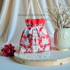 Heavy Embellished Potli Bag | Bridal Party Clutch | Ethnic Handbag for Weddings & Functions