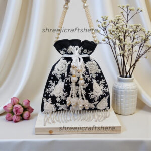 Heavy Embellished Potli Bag | Bridal Party Clutch | Ethnic Handbag for Weddings & Functions