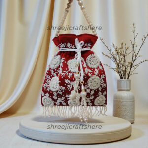 Heavy Embellished Potli Bag | Bridal Party Clutch | Ethnic Handbag for Weddings & Functions